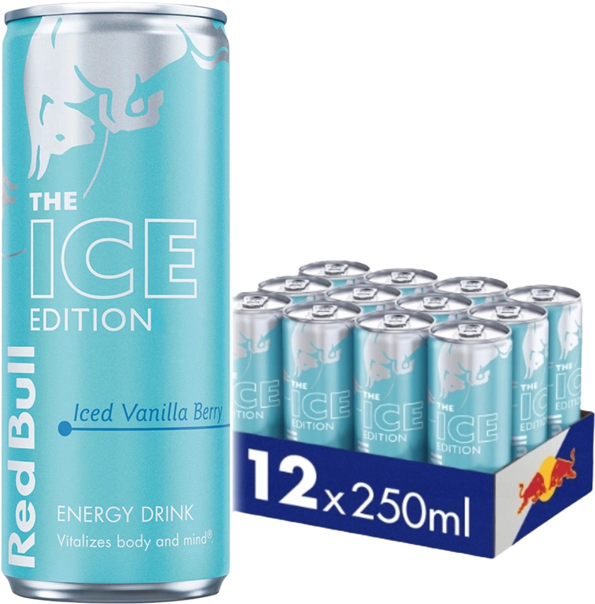 Red Bull Winter Edition  Iced Vanilla Berry smaak - 12 x 250 ml