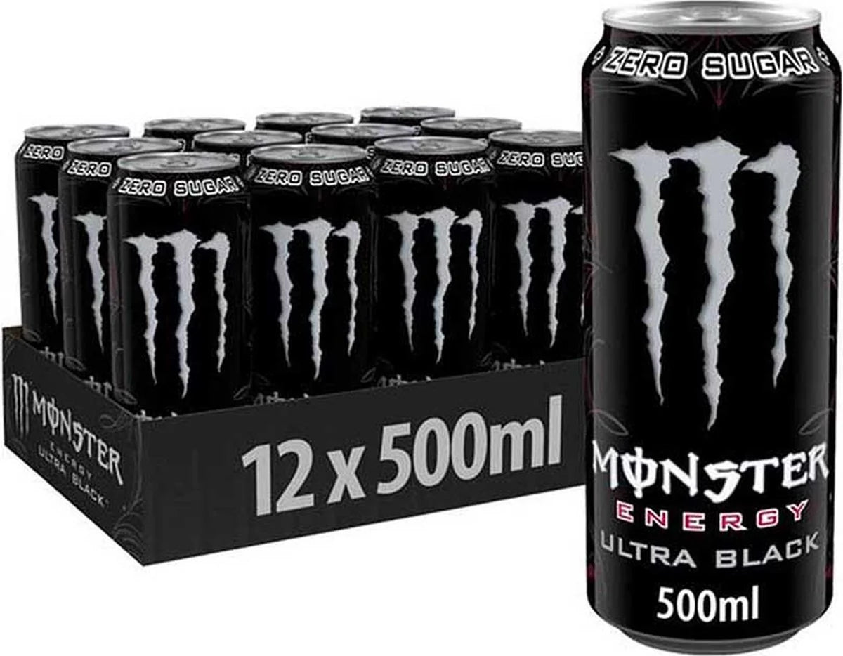 Monster Ultra Black Energy Drink – 12 x 500 ml