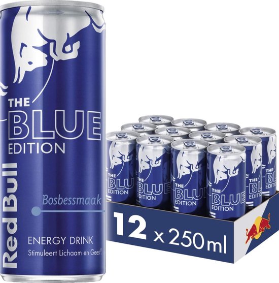 Red Bull Blue Edition Bosbes - 12 x 250 ml.