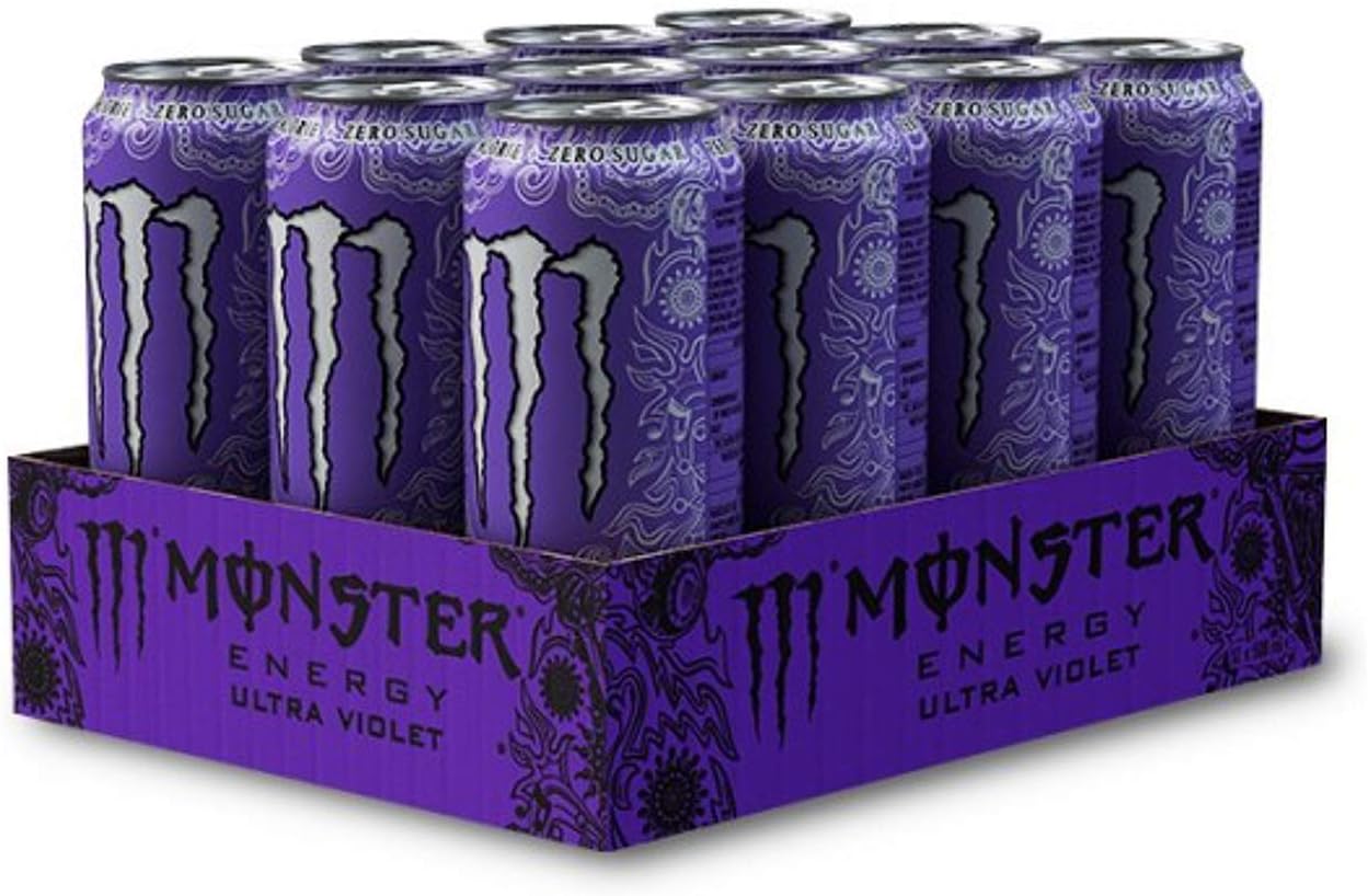 Monster Ultra Violet Energy Soft Drink Suikervrij - 12 x 500 ml