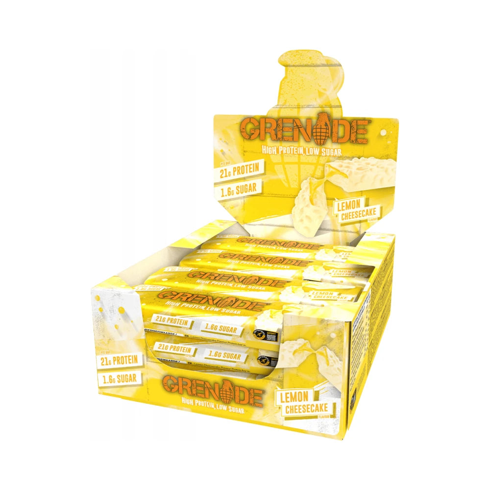 Grenade Protein Bar Lemon Cheesecake 12x60g – Eiwitrepen High Protein Low Sugar